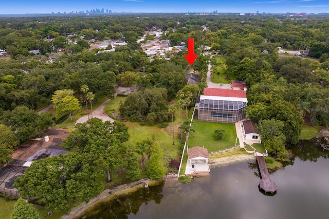 3005 W Sligh Ave, Tampa, FL 33614 - aerial view of property and surrounding area featuring a large body of water