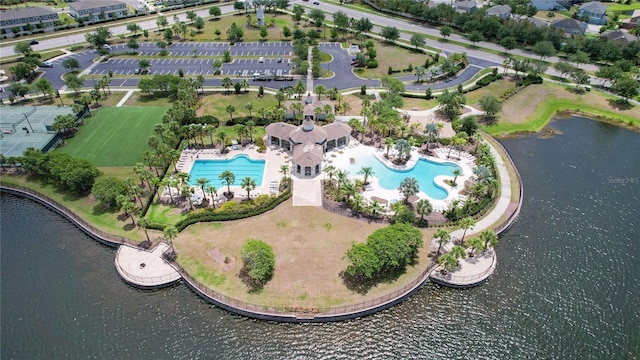 9931 Victory Gallop Loop, Ruskin, FL 33573 - view of property location with a pool and a large body of water