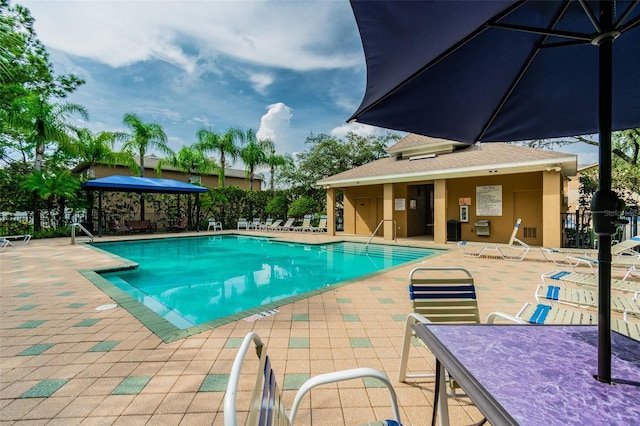 4528 Winding River Way, Land O Lakes, FL 34639 - community pool featuring a patio area
