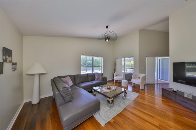 14502 Pond Cypress Way, Tampa, FL 33626 - living area with wood finished floors and baseboards