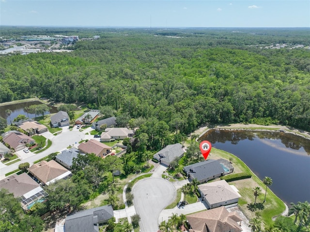 14502 Pond Cypress Way, Tampa, FL 33626 - aerial overview of property's location with a forest, a nearby body of water, and nearby suburban area