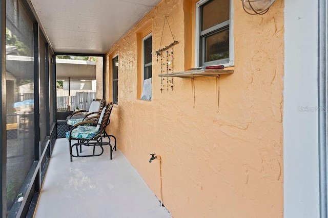 view of sunroom