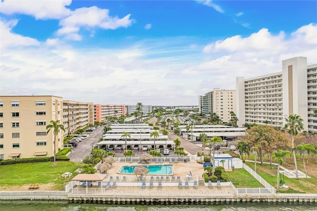 6020 S Shore Blvd Unit 709, Gulfport, FL 33707 - view of property featuring a community pool and a city view