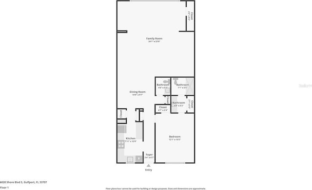 6020 S Shore Blvd Unit 709, Gulfport, FL 33707 - view of home floor plan