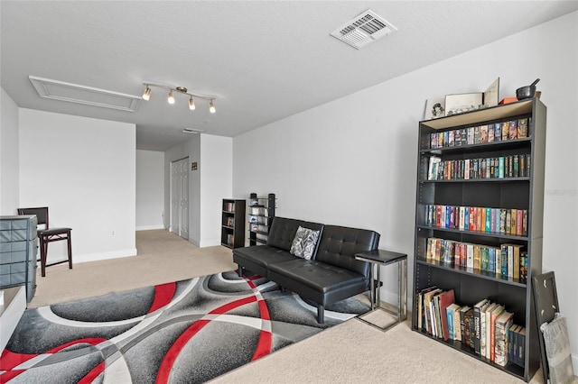 6319 Sunset Bay Cir, Apollo Beach, FL 33572 - living area featuring carpet flooring and baseboards