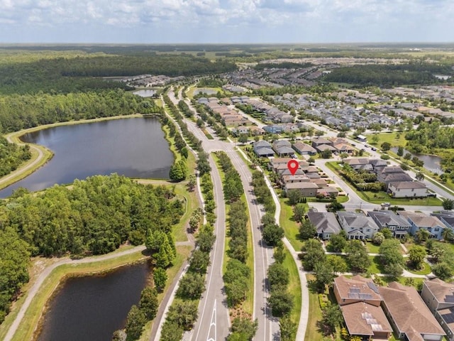 4264 Bexley Village Dr, Land O Lakes, FL 34638 - aerial view of residential area with a large body of water