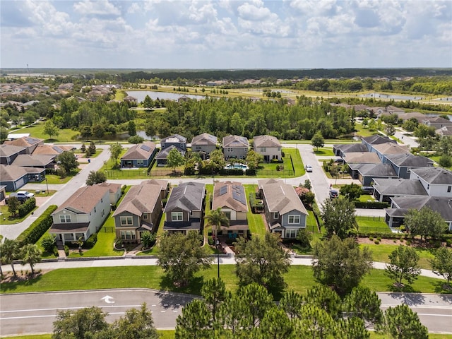 4264 Bexley Village Dr, Land O Lakes, FL 34638 - aerial perspective of suburban area featuring a large body of water