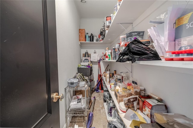 view of storage area