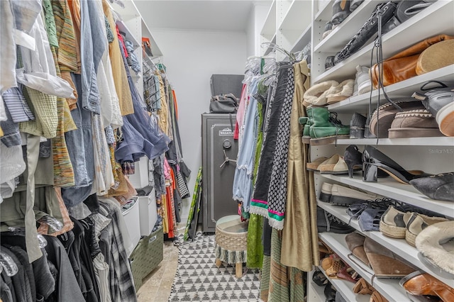 view of walk in closet
