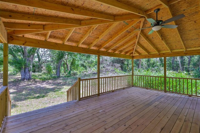 2112 33rd St SE, Ruskin, FL 33570 - deck with a ceiling fan