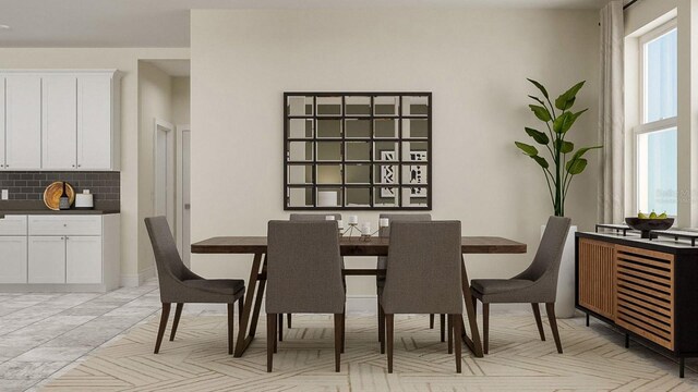 5048 Barnet Dr, Davenport, FL 33837 - dining area featuring light marble finish flooring