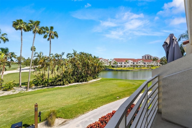 water view with a golf course