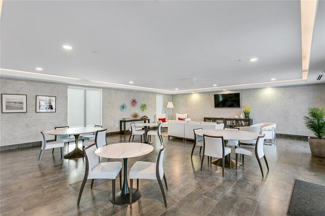 199 Dali Blvd Unit 2, Saint Petersburg, FL 33701 - dining space with recessed lighting, a ceiling fan, and baseboards