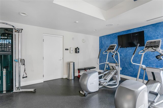 199 Dali Blvd Unit 2, Saint Petersburg, FL 33701 - gym featuring baseboards and recessed lighting