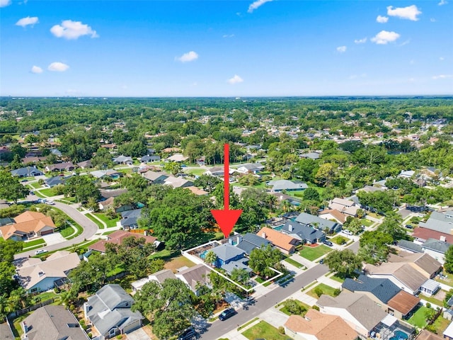 5032 Cypress Trace Dr, Tampa, FL 33624 - aerial overview of property's location with nearby suburban area