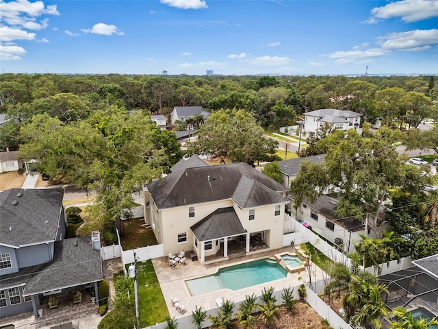 4515 W Leona St, Tampa, FL 33629 - aerial perspective of suburban area featuring a pool