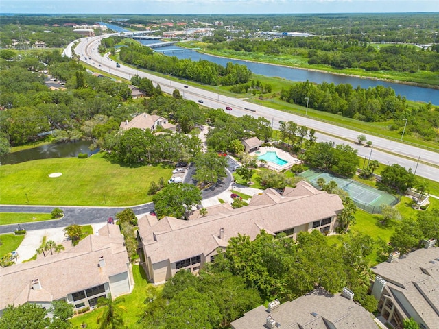 3044 Red Oak Ct Unit 204, Palm Harbor, FL 34684 - aerial perspective of suburban area featuring a large body of water