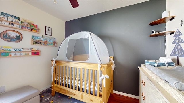 10739 Shady Preserve Dr, Riverview, FL 33579 - bedroom with baseboards and ceiling fan