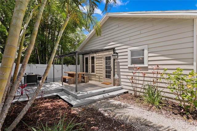 3620 W San Pedro St, Tampa, FL 33629 - back of property with a wooden deck