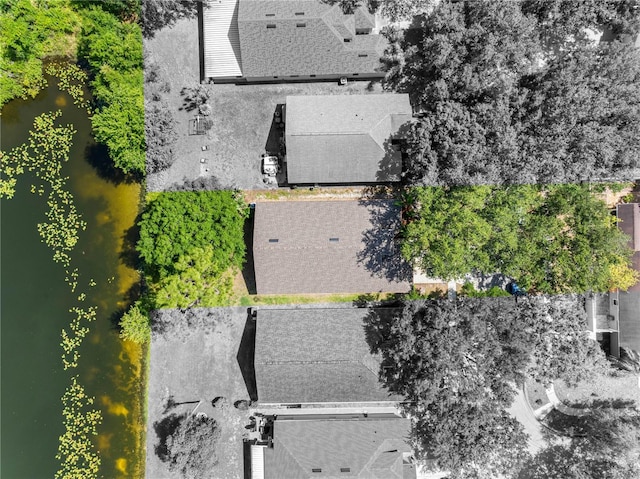 view from above of property featuring a nearby body of water