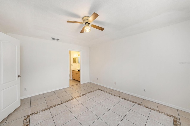 31645 Bugle Ln, Wesley Chapel, FL 33543 - unfurnished room featuring light tile patterned floors and a ceiling fan
