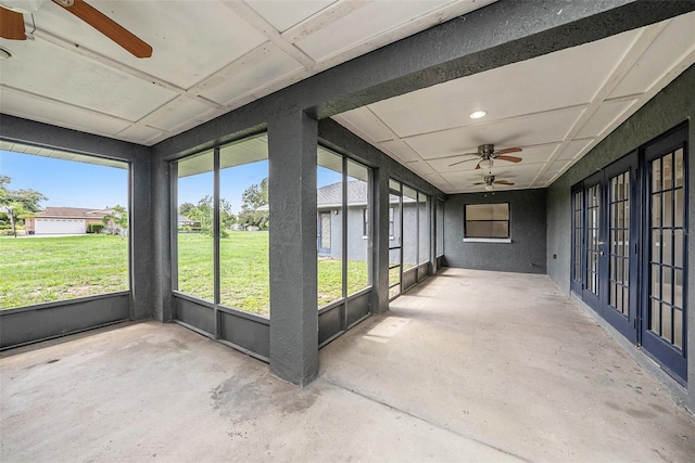 31645 Bugle Ln, Wesley Chapel, FL 33543 - unfurnished sunroom with a ceiling fan and plenty of natural light