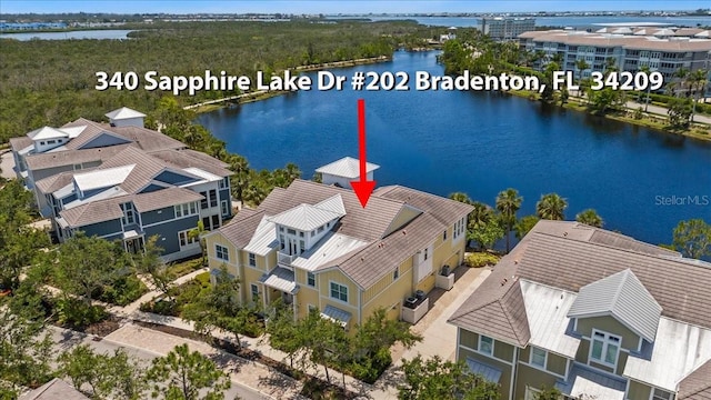 340 Sapphire Lake Dr Unit 202, Bradenton, FL 34209 - drone / aerial view of a nearby body of water