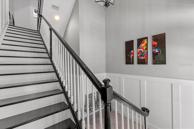 340 Sapphire Lake Dr Unit 202, Bradenton, FL 34209 - stairs featuring a towering ceiling