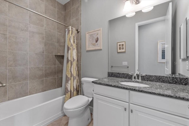 340 Sapphire Lake Dr Unit 202, Bradenton, FL 34209 - full bathroom with vanity, toilet, shower / tub combo, and tile patterned flooring