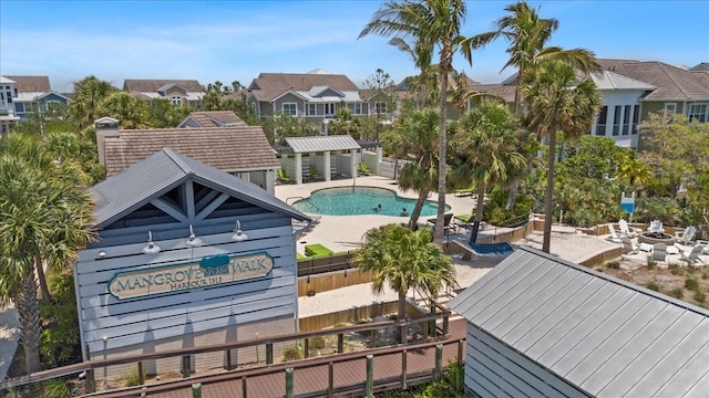 340 Sapphire Lake Dr Unit 202, Bradenton, FL 34209 - aerial perspective of suburban area with a pool area