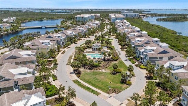 340 Sapphire Lake Dr Unit 202, Bradenton, FL 34209 - aerial view of residential area with a nearby body of water