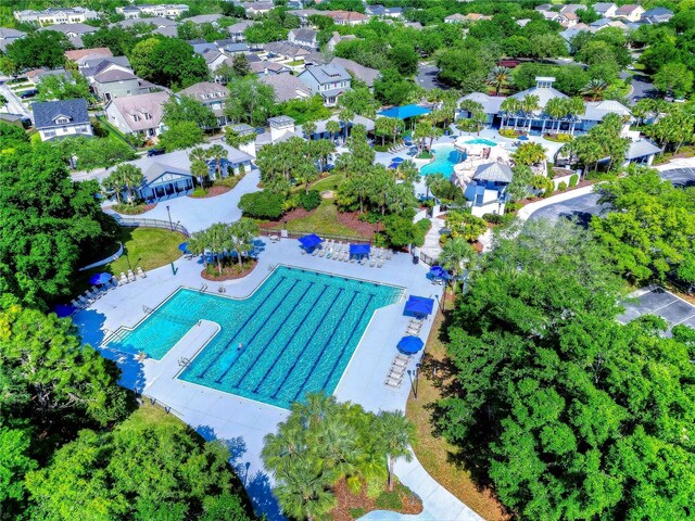 6030 Sandhill Ridge Dr, Lithia, FL 33547 - bird's eye view of a pool area