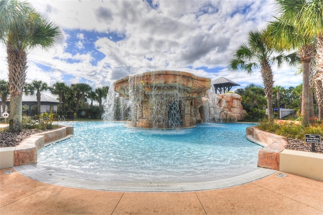 6030 Sandhill Ridge Dr, Lithia, FL 33547 - view of pool with a gazebo
