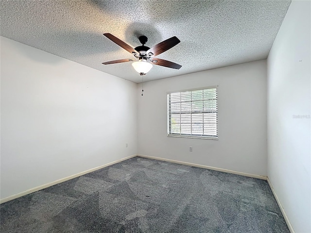 3328 S Whitechappel Pt, Inverness, FL 34452 - carpeted spare room featuring ceiling fan, a textured ceiling, and baseboards