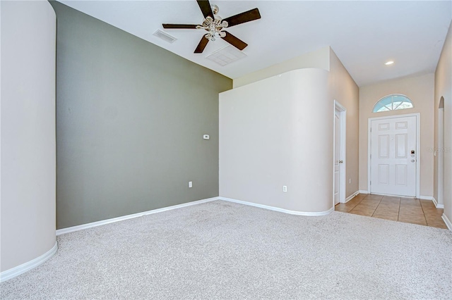 11567 Weston Course Loop, Riverview, FL 33579 - carpeted empty room featuring a ceiling fan and baseboards