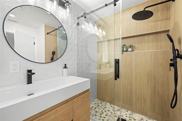 3801 Dr Martin Luther King Jr St N, Saint Petersburg, FL 33703 - bathroom featuring a shower stall and vanity