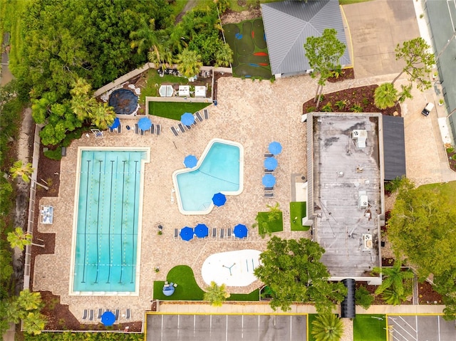 210 Cypress Ct Unit 122, Oldsmar, FL 34677 - drone / aerial view of a pool