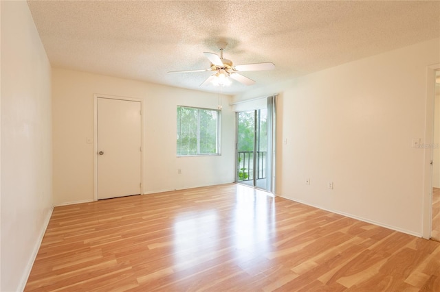 210 Cypress Ct Unit 122, Oldsmar, FL 34677 - unfurnished room featuring ceiling fan, light wood-style flooring, and a textured ceiling