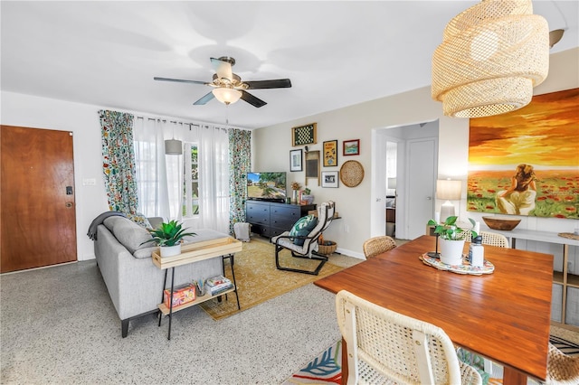 11376 119th Ter, Largo, FL 33778 - living room featuring ceiling fan