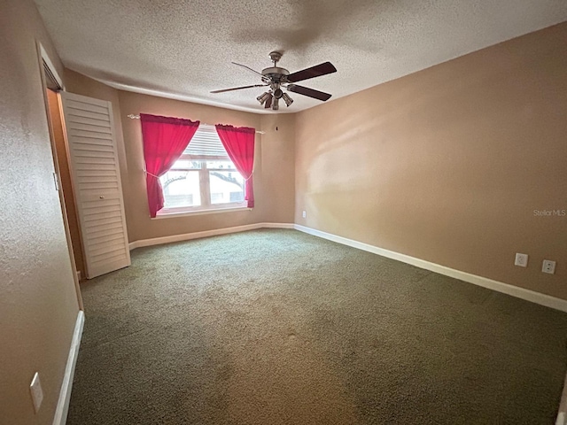 622 Seascape Way, Tampa, FL 33602 - carpeted spare room with a ceiling fan, a textured ceiling, and baseboards