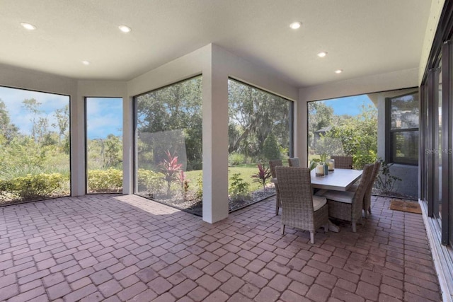 5410 Morey Farms Loop, Palmetto, FL 34221 - sunroom with recessed lighting and brick floors