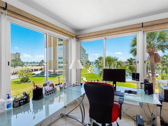 4700 Cove Cir Unit 301, Saint Petersburg, FL 33708 - tiled office with healthy amount of natural light