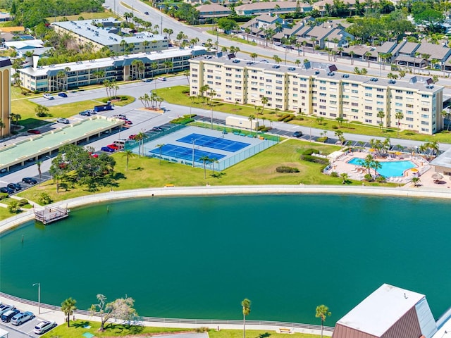 4700 Cove Cir Unit 301, Saint Petersburg, FL 33708 - bird's eye view of a large body of water, a pool area, and apartment complex