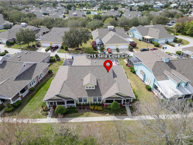 aerial view of residential area