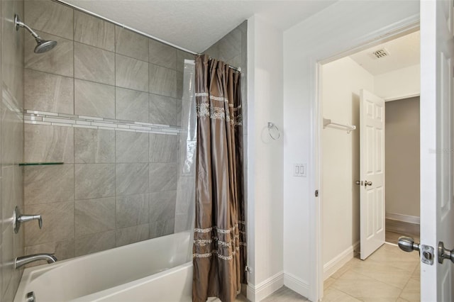 4950 Chase Ct, Saint Cloud, FL 34772 - full bathroom featuring shower / bathtub combination with curtain, baseboards, and tile patterned flooring