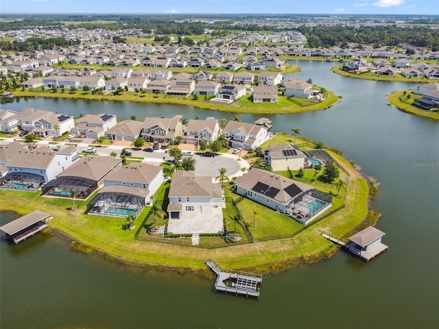 4950 Chase Ct, Saint Cloud, FL 34772 - aerial perspective of suburban area with a large body of water