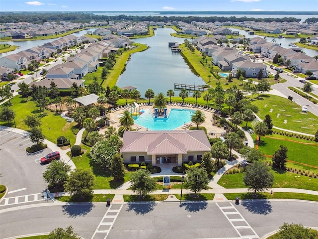 4950 Chase Ct, Saint Cloud, FL 34772 - aerial view of residential area featuring a large body of water