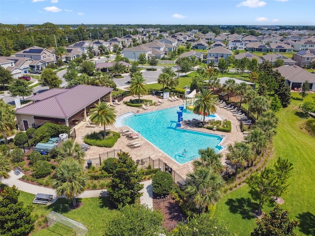 4950 Chase Ct, Saint Cloud, FL 34772 - aerial perspective of suburban area with a pool area