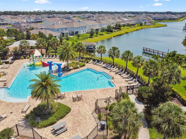 4950 Chase Ct, Saint Cloud, FL 34772 - community pool featuring a residential view and a water view