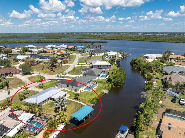 3420 Santa Clara Dr, Punta Gorda, FL 33983 - aerial perspective of suburban area with a large body of water